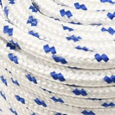 Vidaxl Lodní lano bílé 12 mm 25 m polypropylen