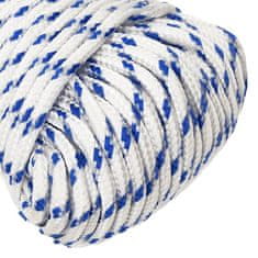 Vidaxl Lodní lano bílé 3 mm 50 m polypropylen