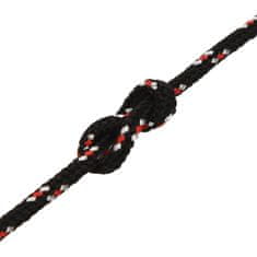 Vidaxl Lodní lano černé 4 mm 100 m polypropylen