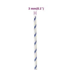 Vidaxl Lodní lano bílé 3 mm 25 m polypropylen