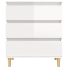 Greatstore Příborník bílý s vysokým leskem 60x35x70 cm kompozitní dřevo