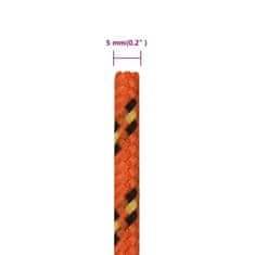 Vidaxl Lodní lano oranžové 5 mm 25 m polypropylen