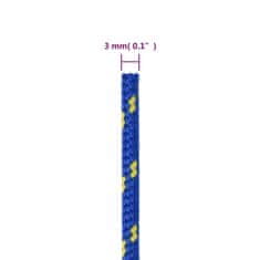 Greatstore Lodní lano modré 3 mm 500 m polypropylen