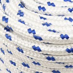 Vidaxl Lodní lano bílé 12 mm 100 m polypropylen