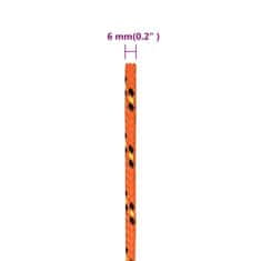 Vidaxl Lodní lano oranžové 6 mm 25 m polypropylen