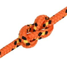 Vidaxl Lodní lano oranžové 8 mm 25 m polypropylen