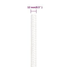 Vidaxl Lodní lano celobílé 12 mm 25 m polypropylen