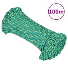 Greatstore Lodní lano zelené 4 mm 100 m polypropylen