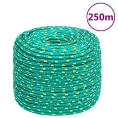 Greatstore Lodní lano zelené 8 mm 250 m polypropylen