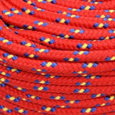 Vidaxl Lodní lano červené 8 mm 250 m polypropylen