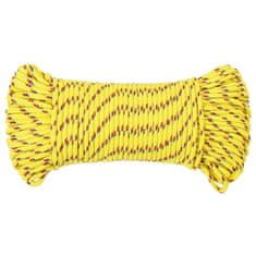 Greatstore Lodní lano žluté 4 mm 250 m polypropylen