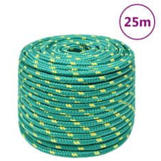 Greatstore Lodní lano zelené 14 mm 25 m polypropylen