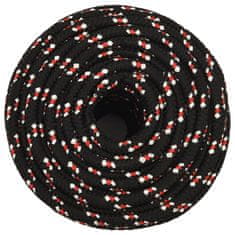 Greatstore Lodní lano černé 16 mm 25 m polypropylen