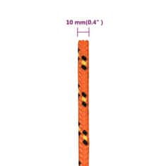 Greatstore Lodní lano oranžové 10 mm 25 m polypropylen
