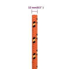 Vidaxl Lodní lano oranžové 12 mm 100 m polypropylen