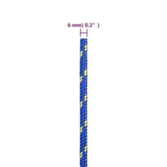 Vidaxl Lodní lano modré 6 mm 25 m polypropylen