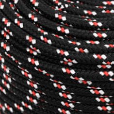 Vidaxl Lodní lano černé 8 mm 50 m polypropylen