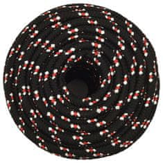 Greatstore Lodní lano černé 12 mm 25 m polypropylen