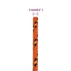 Vidaxl Lodní lano oranžové 2 mm 250 m polypropylen