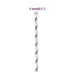 Vidaxl Lodní lano bílé 3 mm 100 m polypropylen