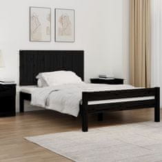 Vidaxl Nástěnné čelo postele černé 127,5x3x60 cm masivní borové dřevo