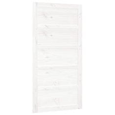 Vidaxl Posuvné dveře bílé 100 x 1,8 x 204,5 cm masivní borové dřevo