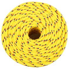 Greatstore Lodní lano žluté 10 mm 50 m polypropylen
