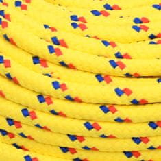 Greatstore Lodní lano žluté 8 mm 250 m polypropylen