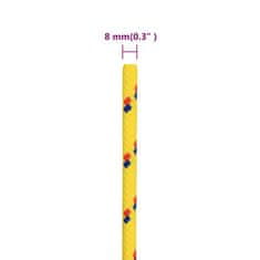 Vidaxl Lodní lano žluté 8 mm 250 m polypropylen