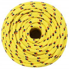 Greatstore Lodní lano žluté 14 mm 25 m polypropylen