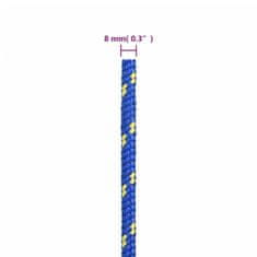 Greatstore Lodní lano modré 8 mm 250 m polypropylen