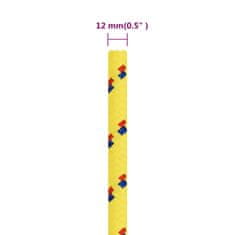 Vidaxl Lodní lano žluté 12 mm 25 m polypropylen