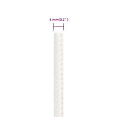 Vidaxl Lodní lano celobílé 4 mm 100 m polypropylen
