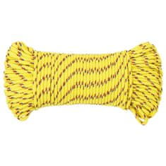 Greatstore Lodní lano žluté 4 mm 500 m polypropylen