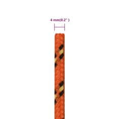 Vidaxl Lodní lano oranžové 4 mm 25 m polypropylen