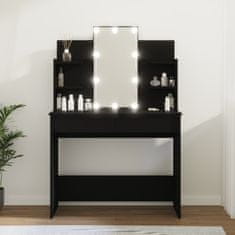 Greatstore Toaletní stolek s LED černý 96 x 40 x 142 cm