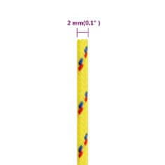 Vidaxl Lodní lano žluté 2 mm 50 m polypropylen