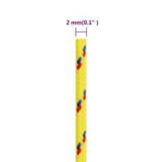Vidaxl Lodní lano žluté 2 mm 100 m polypropylen