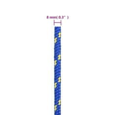 Vidaxl Lodní lano modré 8 mm 25 m polypropylen