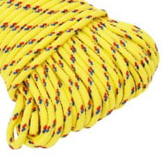 Greatstore Lodní lano žluté 4 mm 500 m polypropylen