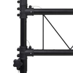 Vidaxl Světelná rampa se stojany černá 338 x 115 x (180–300) cm ocel