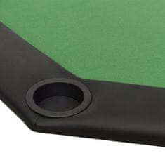 Vidaxl Skládací deska na poker pro 8 hráčů zelená 108 x 108 x 75 cm