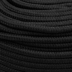 Greatstore Lodní lano celočerné 8 mm 25 m polypropylen