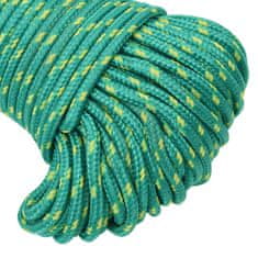 Greatstore Lodní lano zelené 4 mm 50 m polypropylen