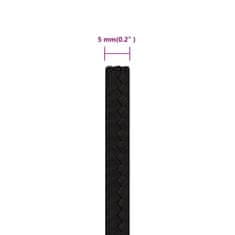 Vidaxl Pracovní lano černé 5 mm 25 m polyester