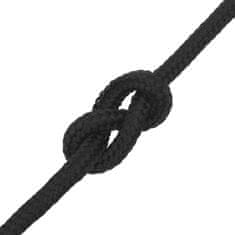 Vidaxl Lodní lano celočerné 12 mm 25 m polypropylen
