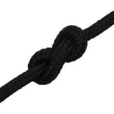 Greatstore Pracovní lano černé 10 mm 25 m polyester