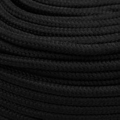 Greatstore Pracovní lano černé 10 mm 25 m polyester