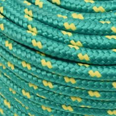 Greatstore Lodní lano zelené 14 mm 50 m polypropylen