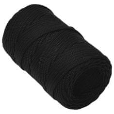 Greatstore Pracovní lano černé 2 mm 100 m polyester